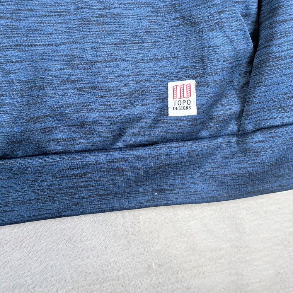 Topo Designs Crewneck Sweatshirt Men's L Blue Heavyweight Fleece Lined Outdoor - Picture 2 of 8